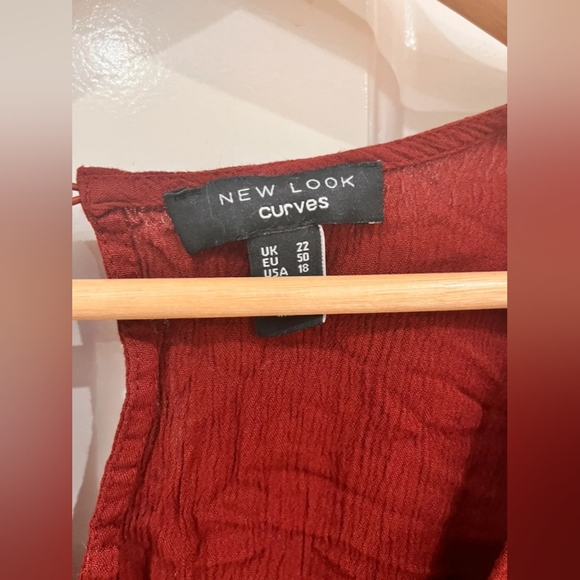 Deep Red Ruffled Mini Dress - Picture 3 of 3